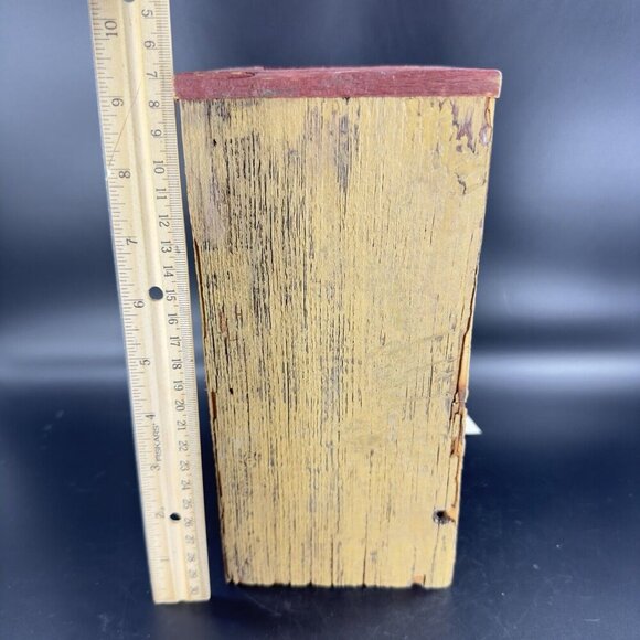 Eric Erf Primitive Barn Wood Vase Vessel Vintage Decor Hand Made Reclaimed VTG - Picture 5 of 15